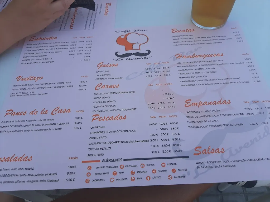 Menu_Bar Avenida_Villanueva del Ariscal_image_4
