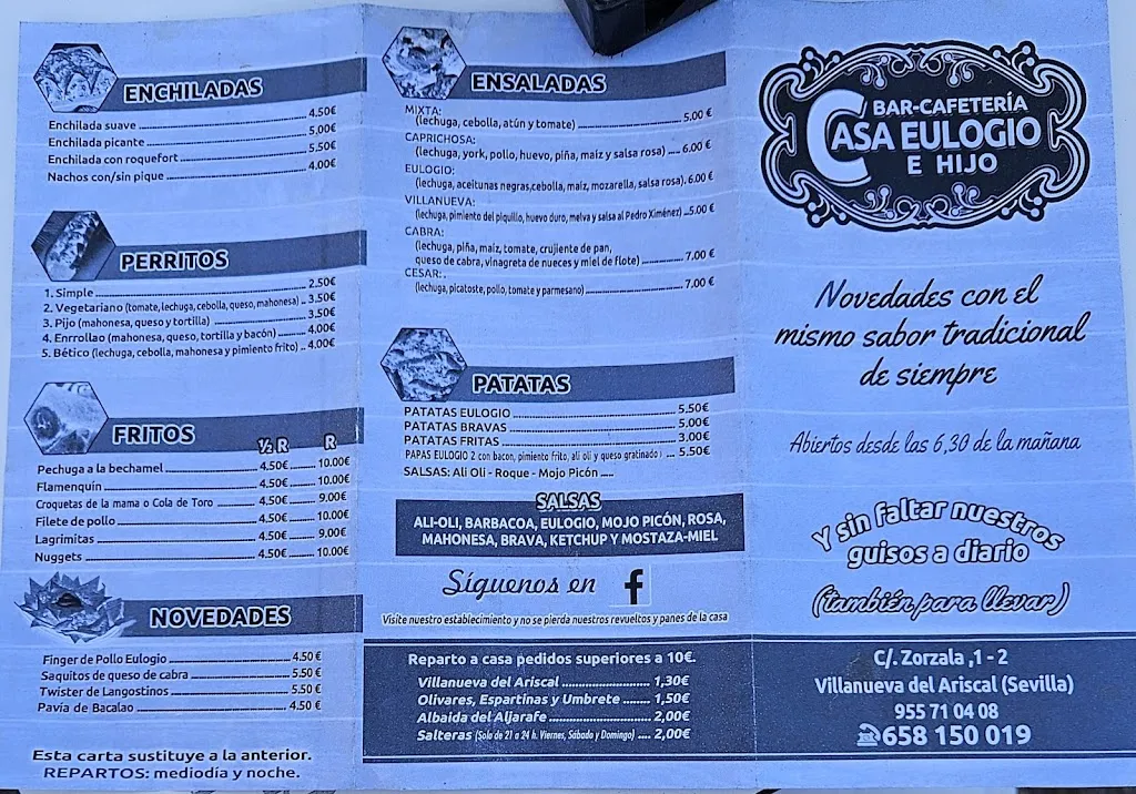 Menu_Bar Casa Eulogio_Villanueva del Ariscal_image_1
