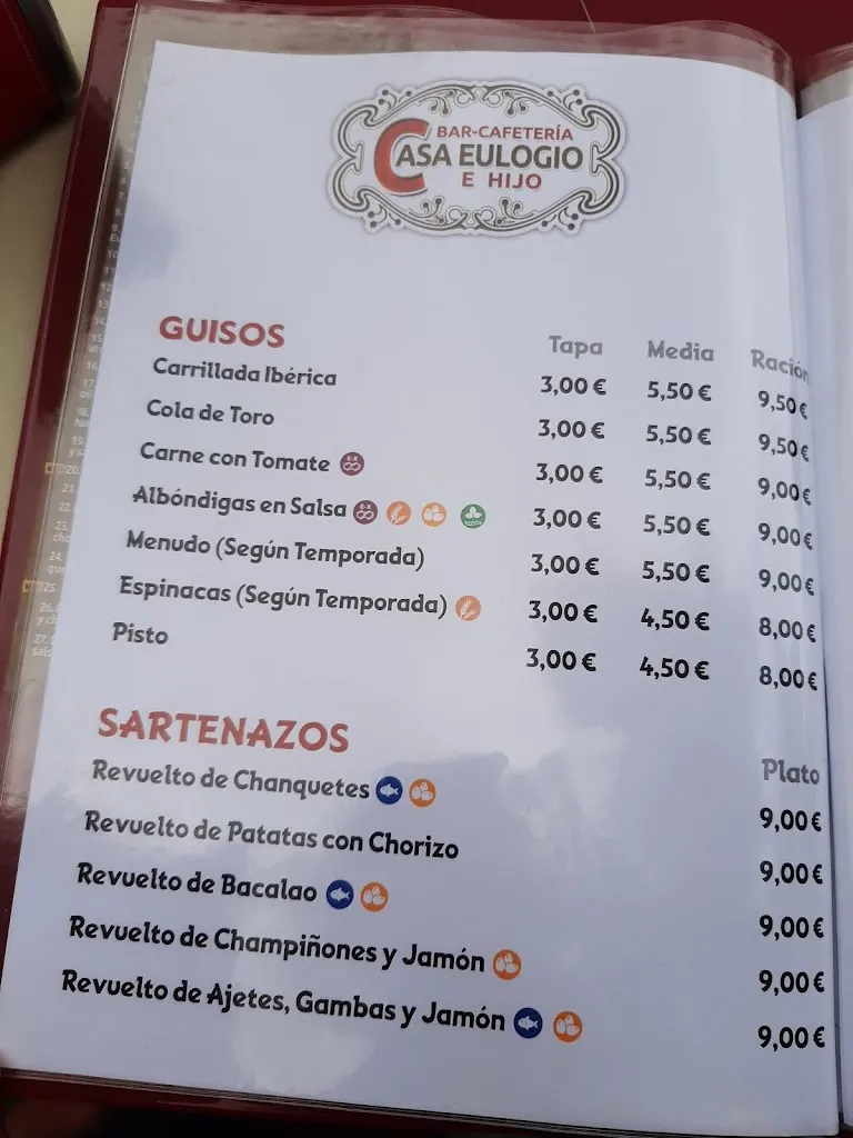 Menu_Bar Casa Eulogio_Villanueva del Ariscal_image_4