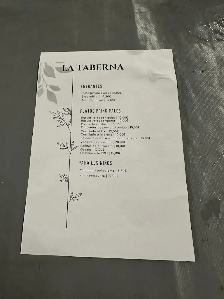 Menu_Bar restaurante La Taberna_Villaverde del Río_image_2