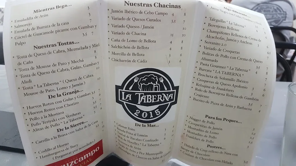Menu_Bar restaurante La Taberna_Villaverde del Río_image_3