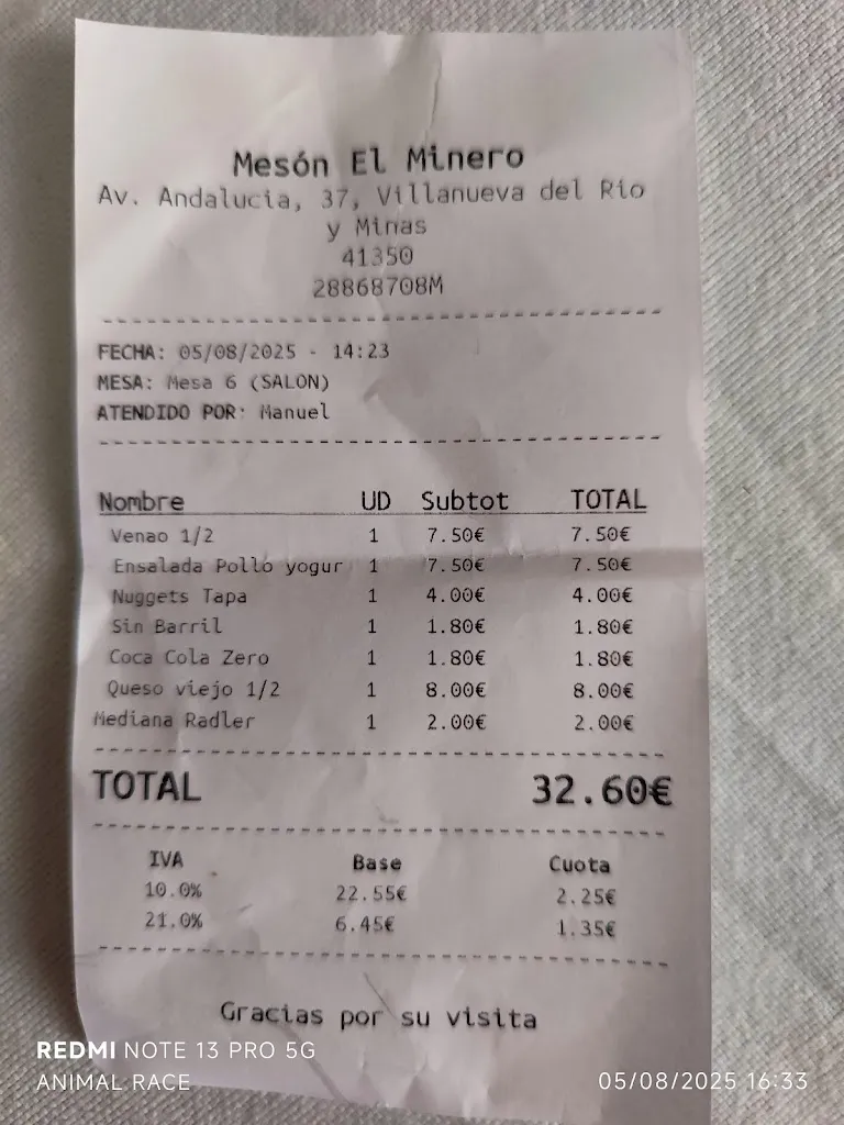 Francisco José Peña Pineda_Mesón el Minero_Villanueva del Río y Minas_recensione