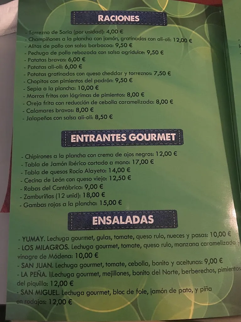 Menu_Yumay Sport Tavern_Ágreda_immagine_3