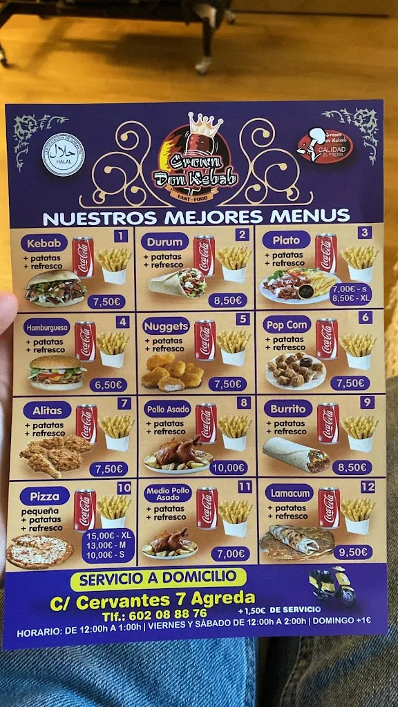 Menu_CROWN DON KEBAB_Ágreda_image_2