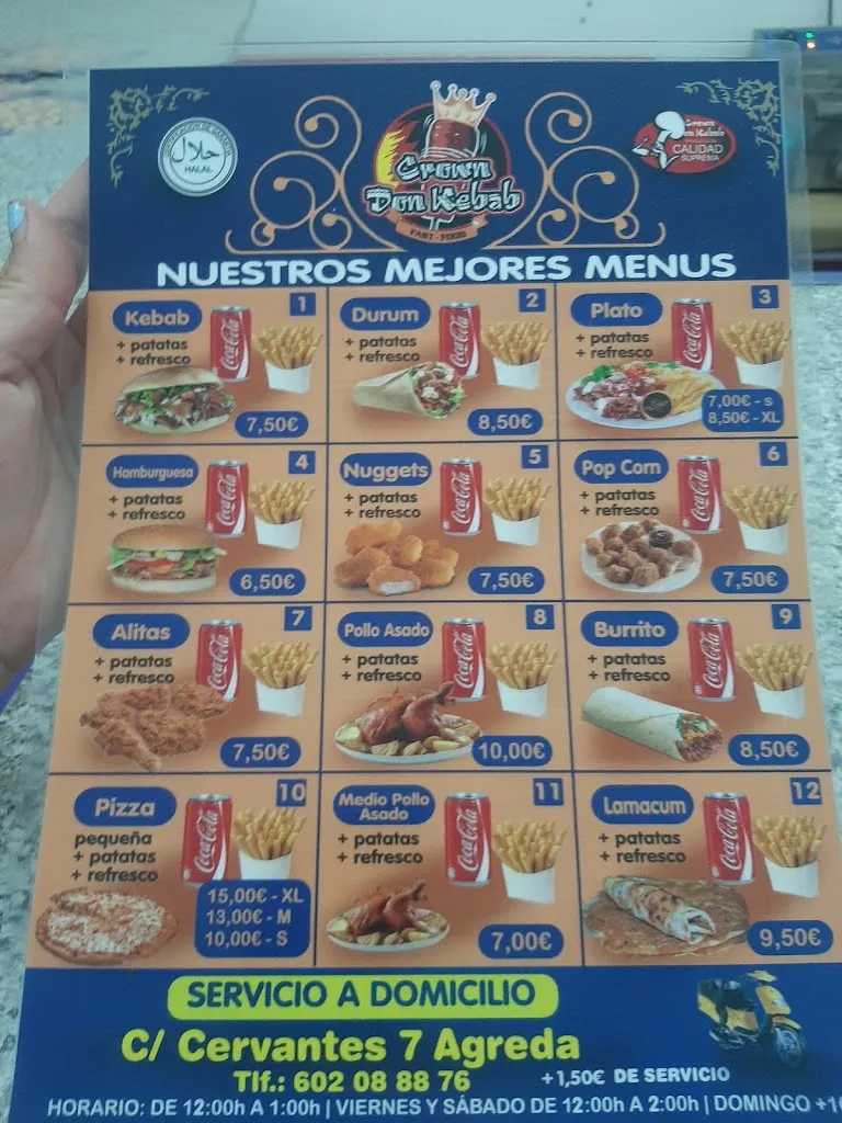 Menu_CROWN DON KEBAB_Ágreda_image_4