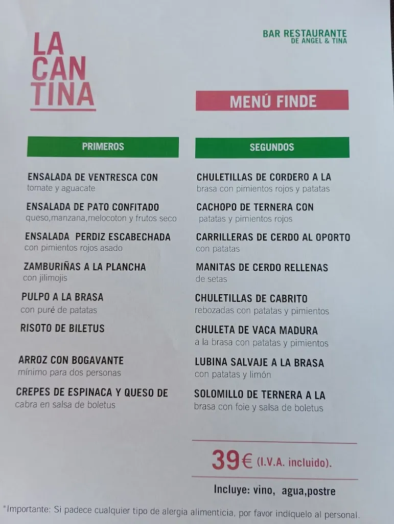 Menu_La Cantina Bar Restaurante de Ángel & Tina_Alconaba_image_1
