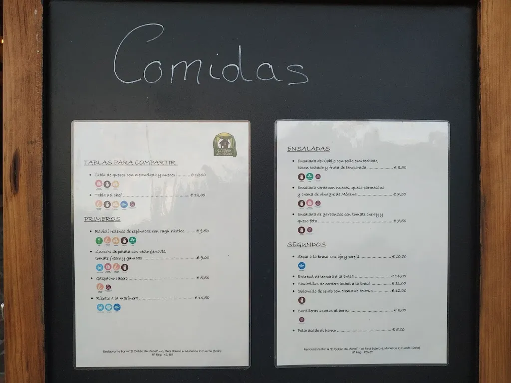 Menu_Restaurante El Cobijo de Muriel_Abejar_immagine_2