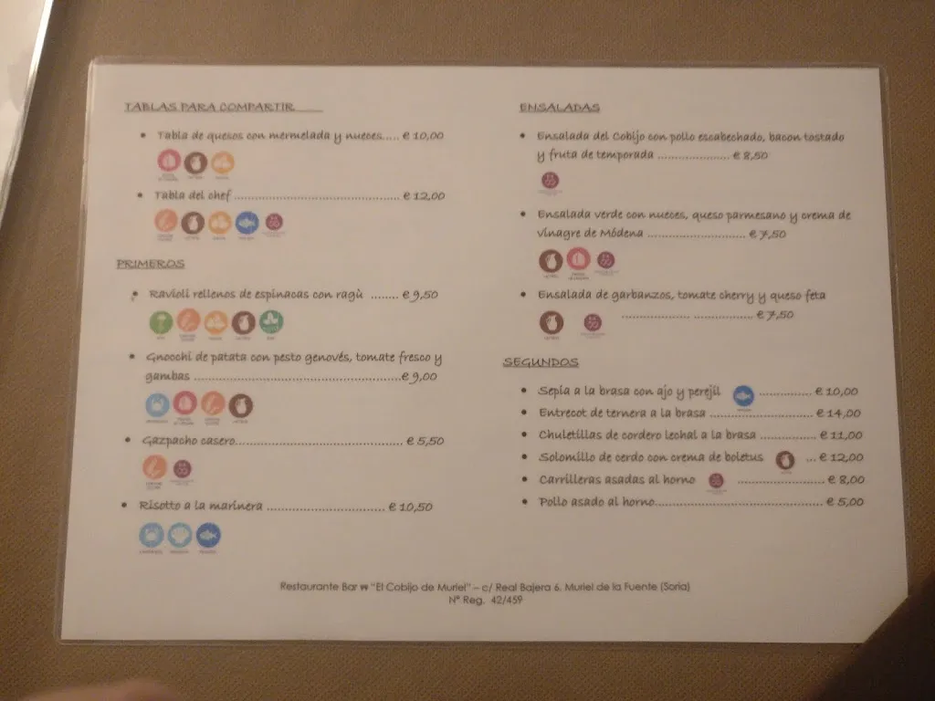 Menu_Restaurante El Cobijo de Muriel_Abejar_immagine_4