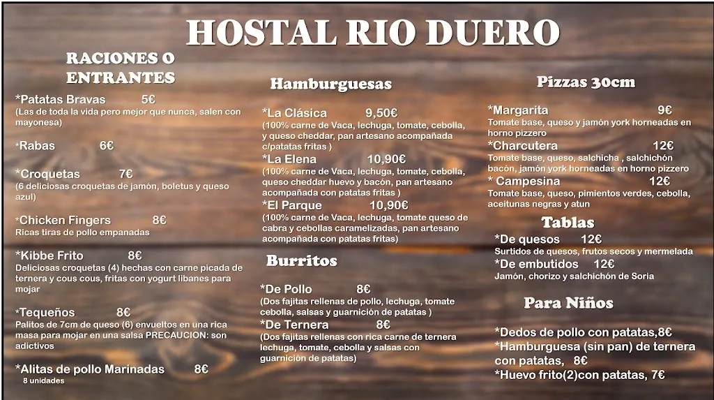 Menu_Hostal Restaurante Rio Duero_Abejar_immagine_3