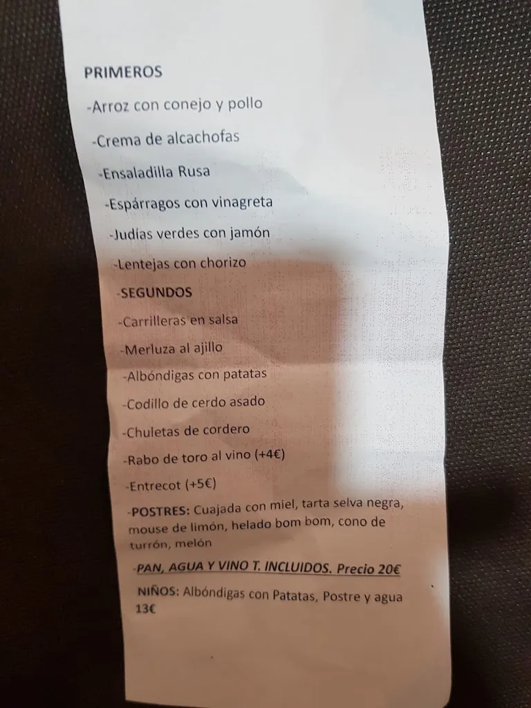 Menu_Hostal Restaurante Rio Duero_Abejar_immagine_4