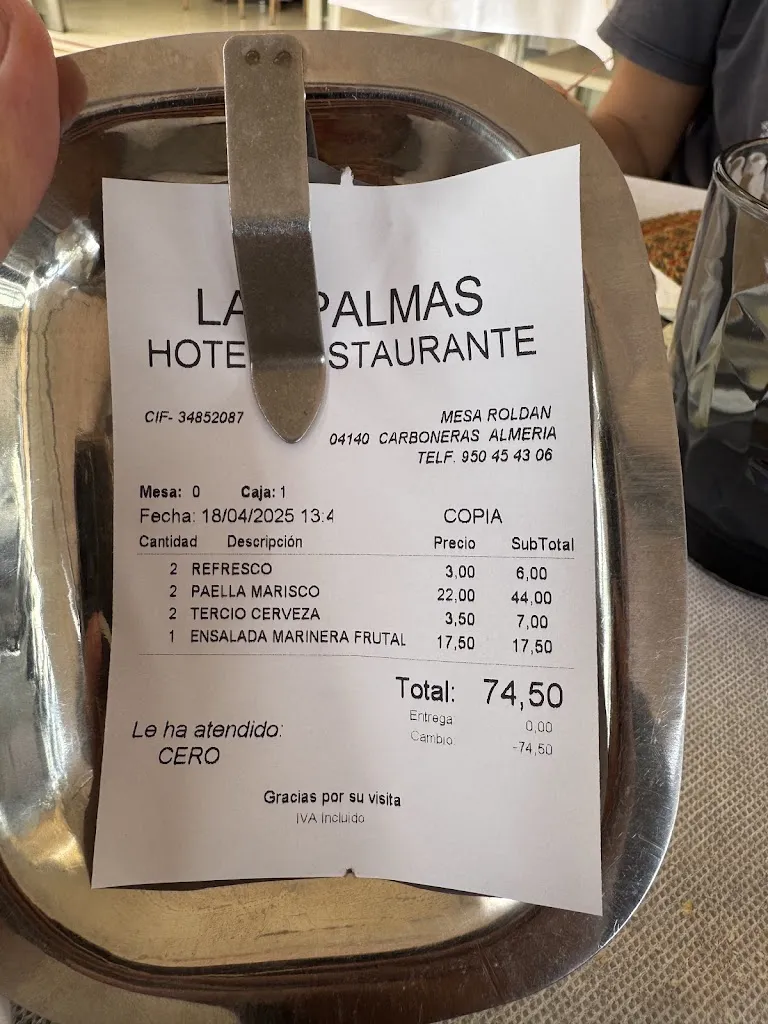 Javier G_Restaurante Las Palmas_Carboneras_review