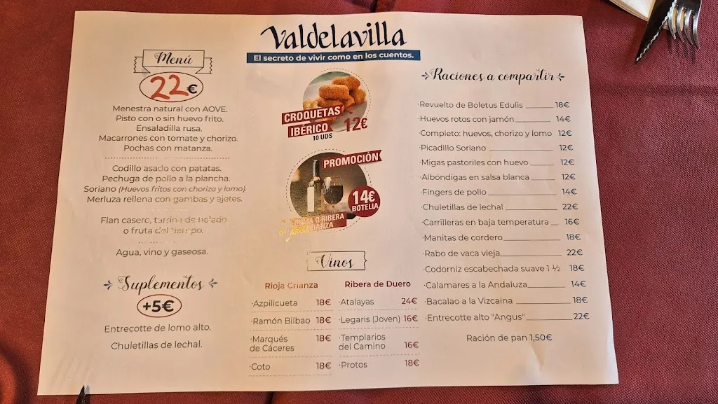 Menu_Restaurante El Pueblo de Valdelavilla_Aldealices_immagine_2