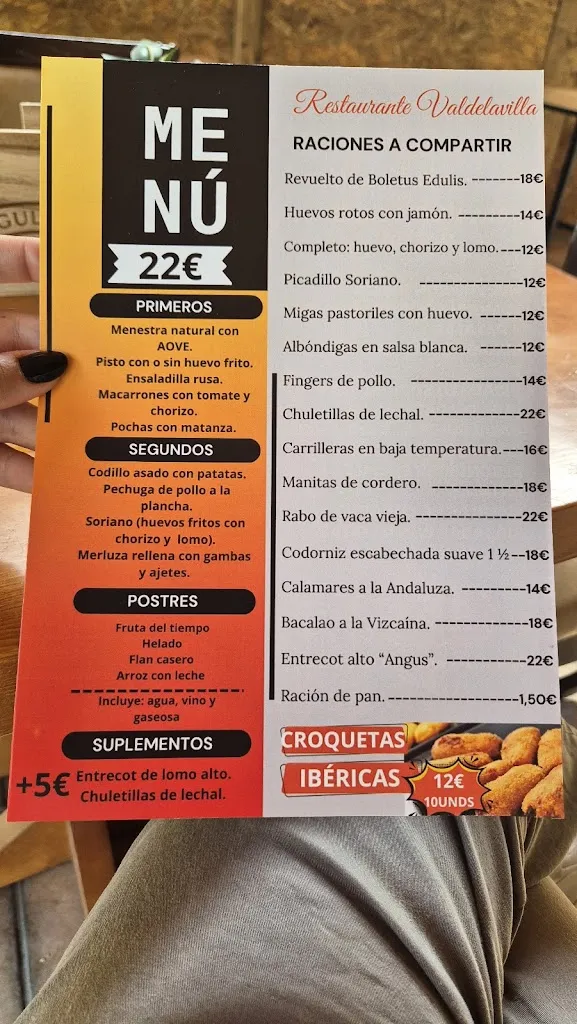 Menu_Restaurante El Pueblo de Valdelavilla_Aldealices_immagine_4