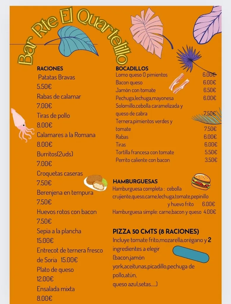 Menu_Bar Restaurante El Quartelillo_Aldealafuente_image_1