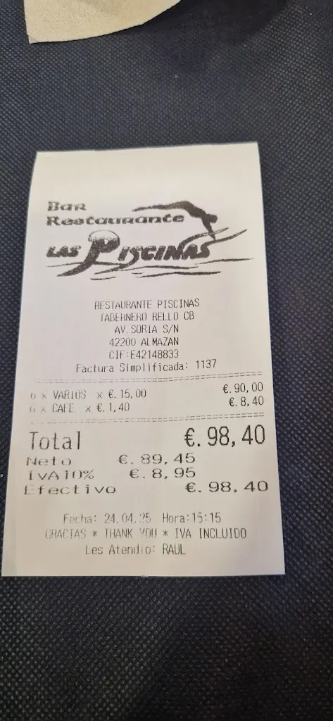 MªLUISA GÓMEZ LÓPEZ_Restaurantes las Piscinas_Almazul_review