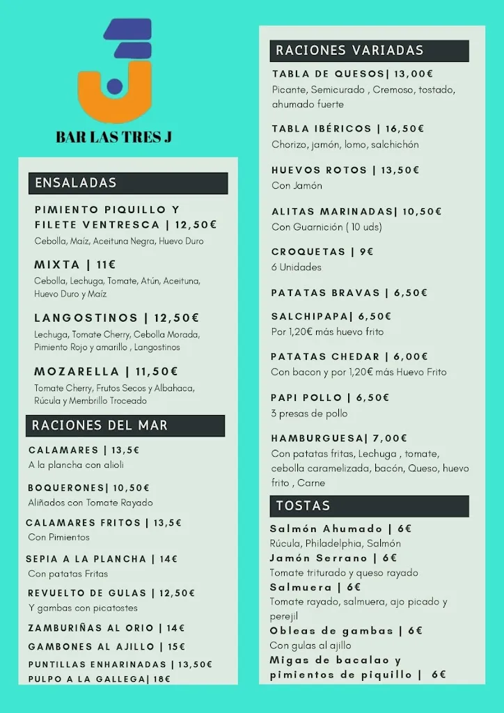Menu_Las Tres J J J_Almazán_image_1