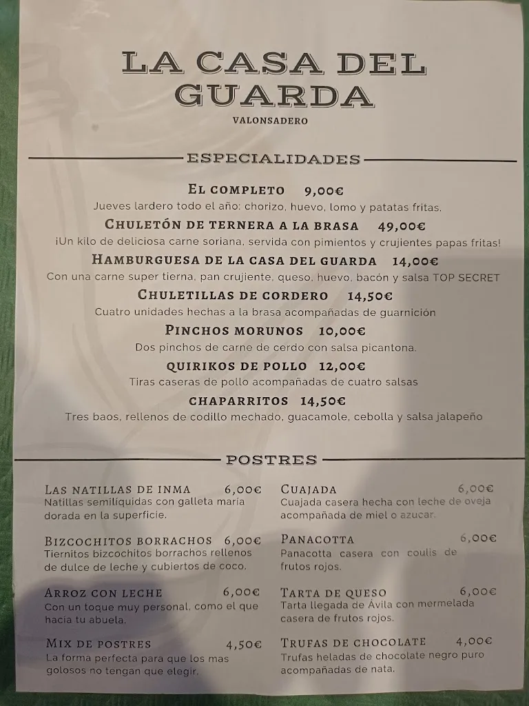 Menu_Restaurante Casa del Guarda_Ausejo de la Sierra_image_4
