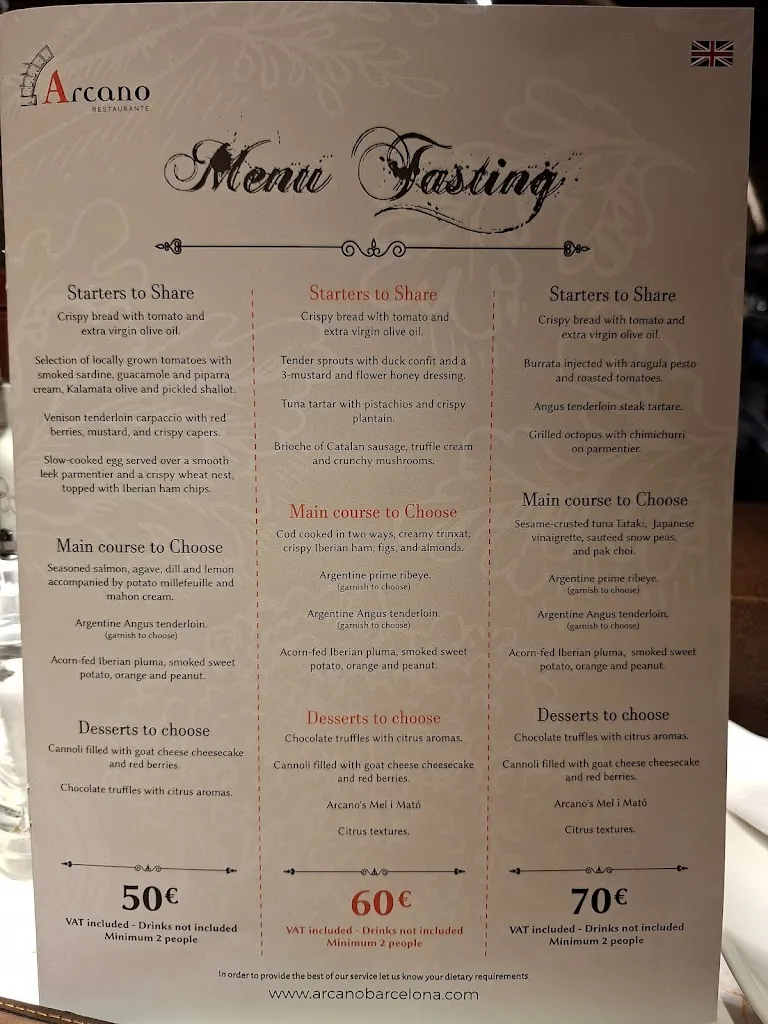 Menu_Arcano Restaurant cave_Baraona_image_2