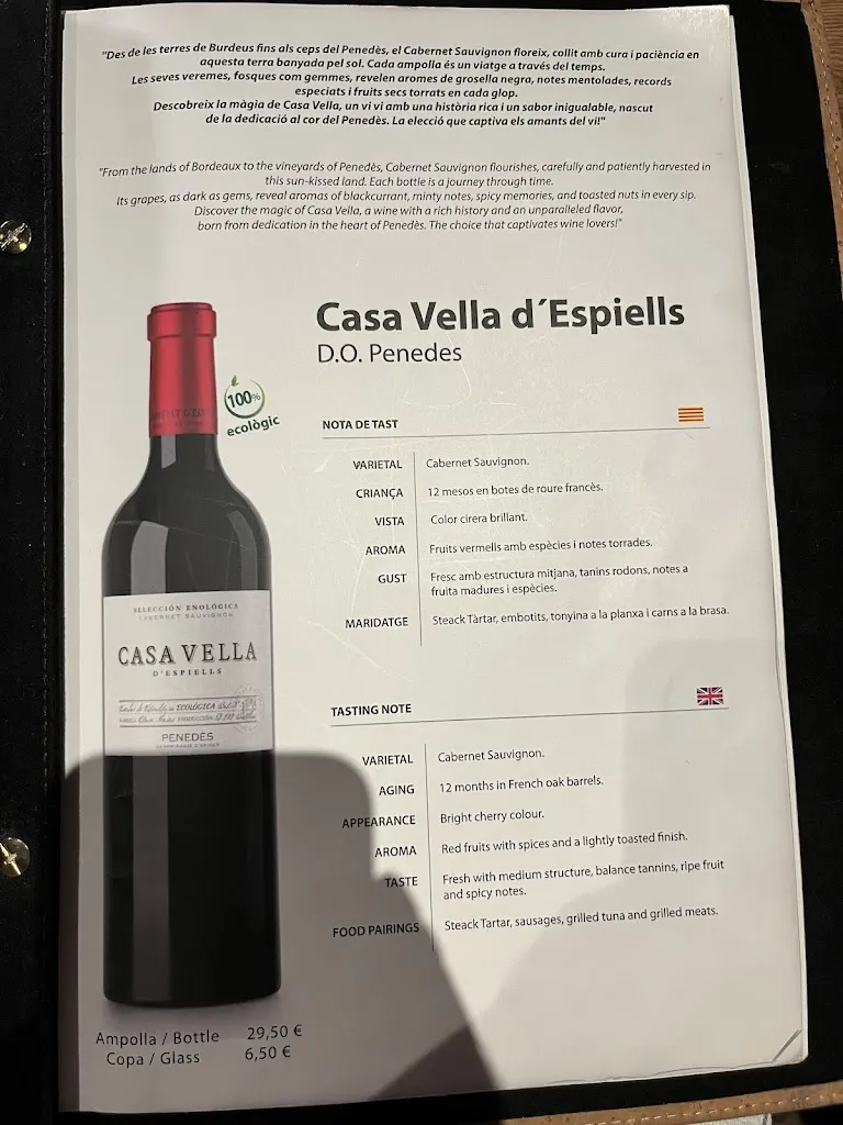 Menu_Arcano Restaurant cave_Baraona_image_3