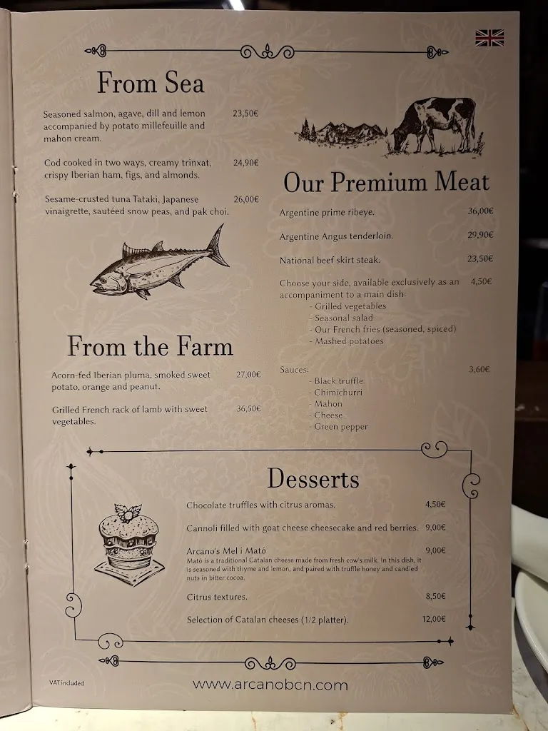 Menu_Arcano Restaurant cave_Baraona_image_4