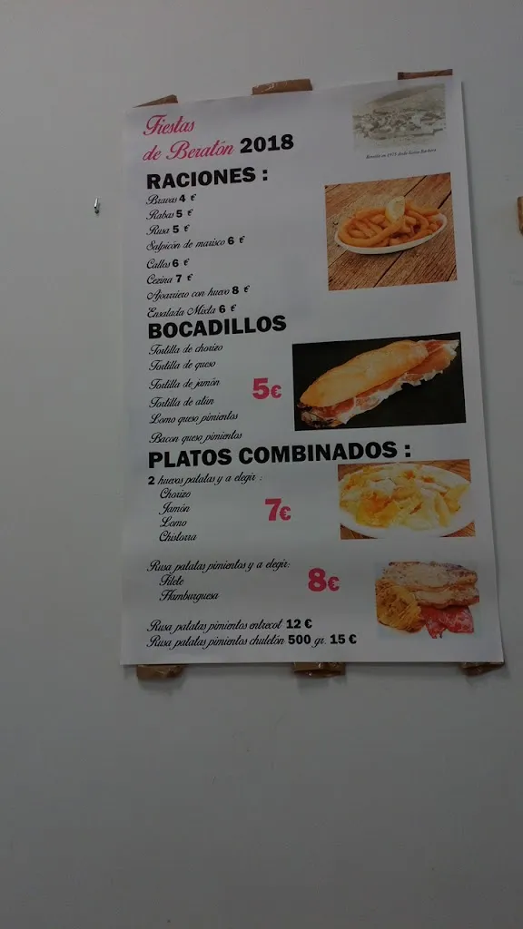 Menu_Beraton bar_Beratón_image_2