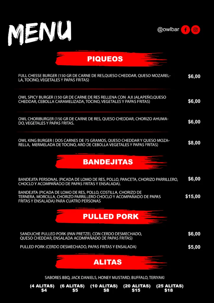 Menu_The Grand Owl Rest Lounge_Arenillas_image_1