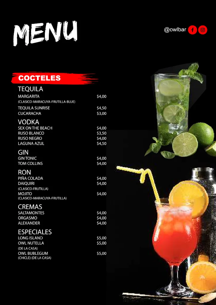 Menu_The Grand Owl Rest Lounge_Arenillas_image_2