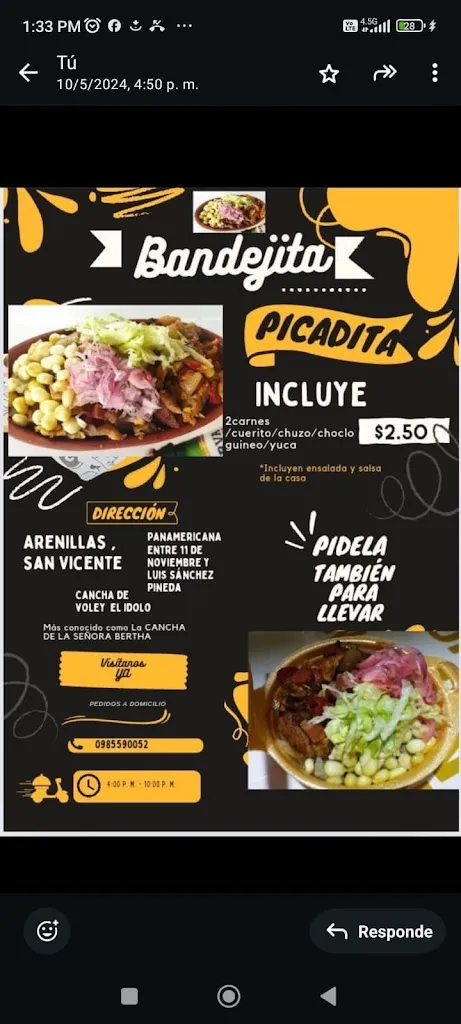 Bandejitas de majito ristorante a Arenillas