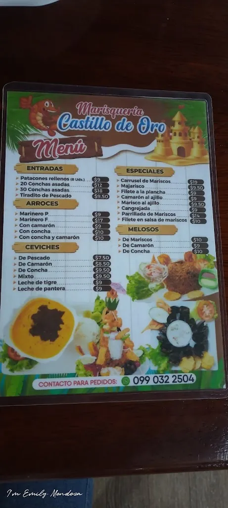 Menu_Marisquería castillo de Oro_Arenillas_image_1