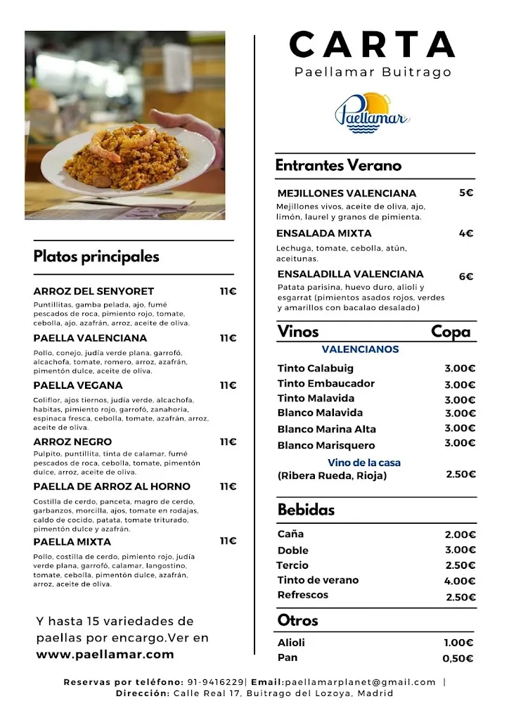Menu_PAELLAMAR BUITRAGO_Buitrago_image_1