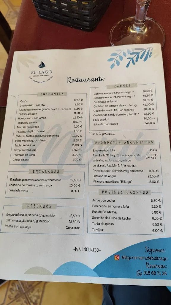 Menu_EL LAGO_Buitrago_immagine_1