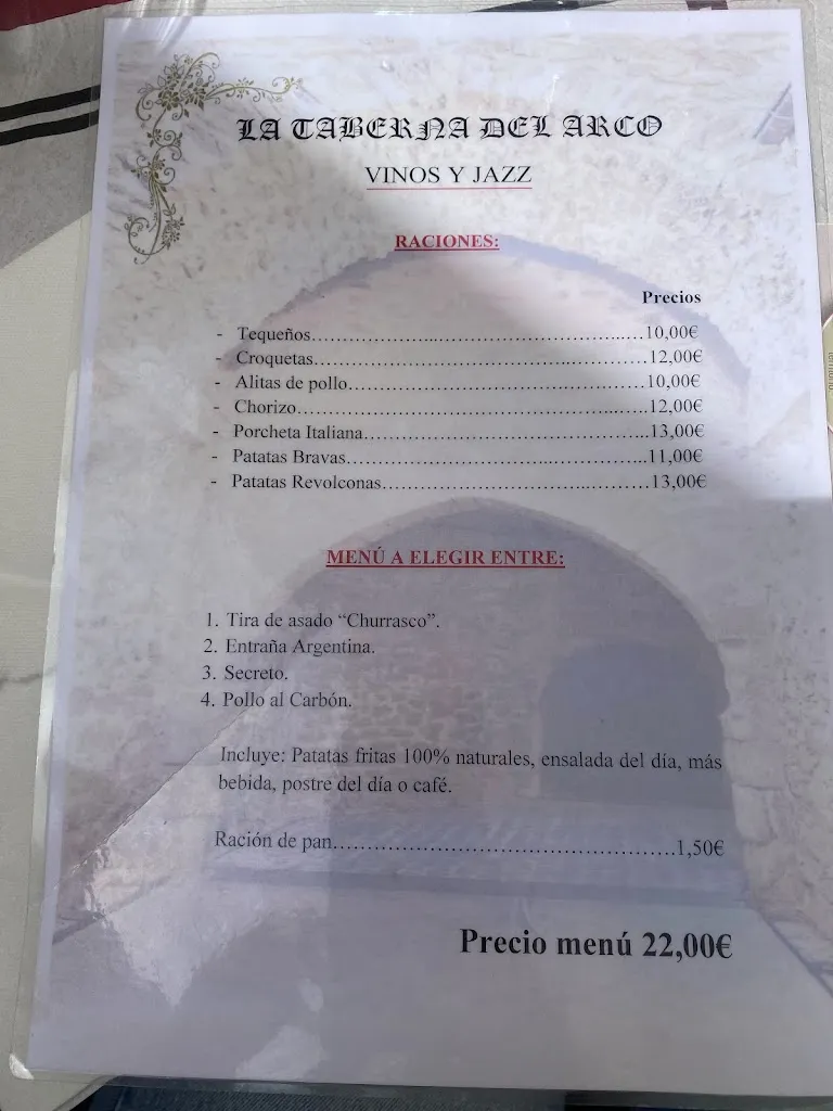 Menu_LA TABERNA DEL ARCO BUITRAGO_Buitrago_immagine_1