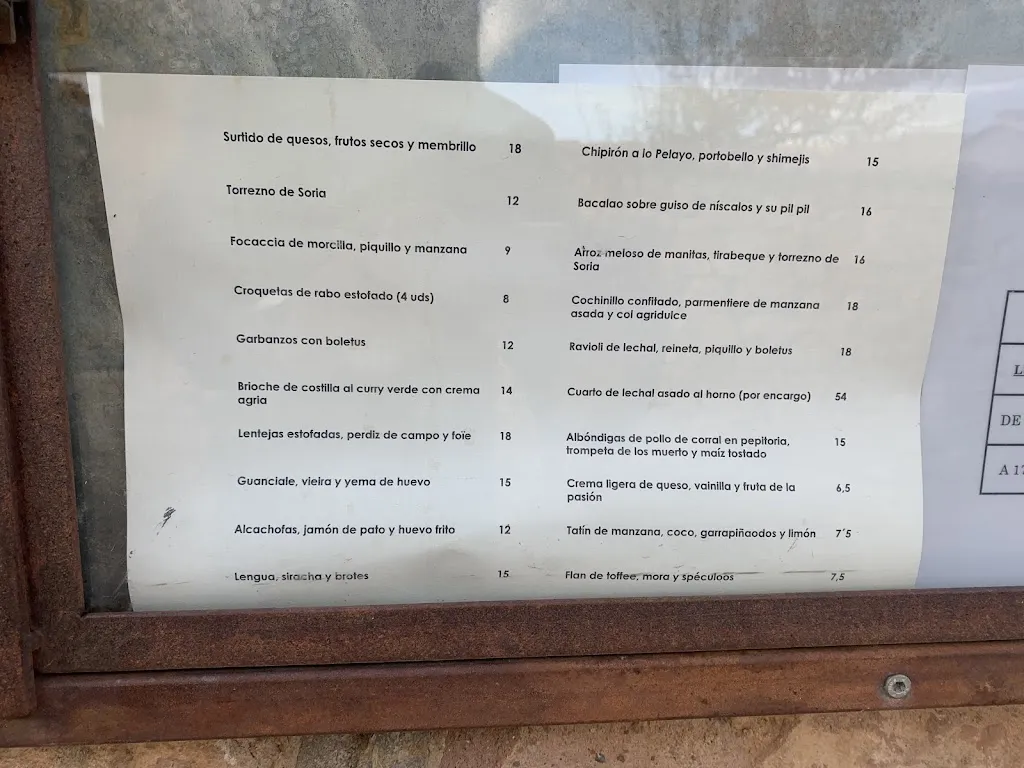 Menu_Bar-Restaurante de Caracena_Caltojar_image_2