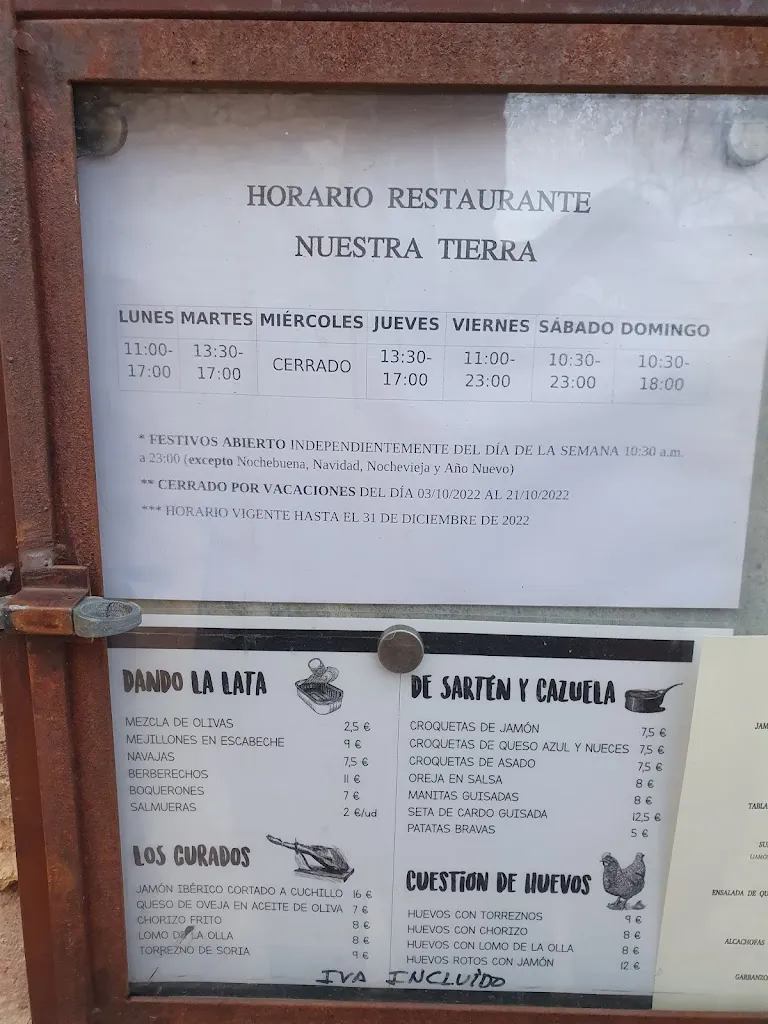 Menu_Bar-Restaurante de Caracena_Caltojar_image_4