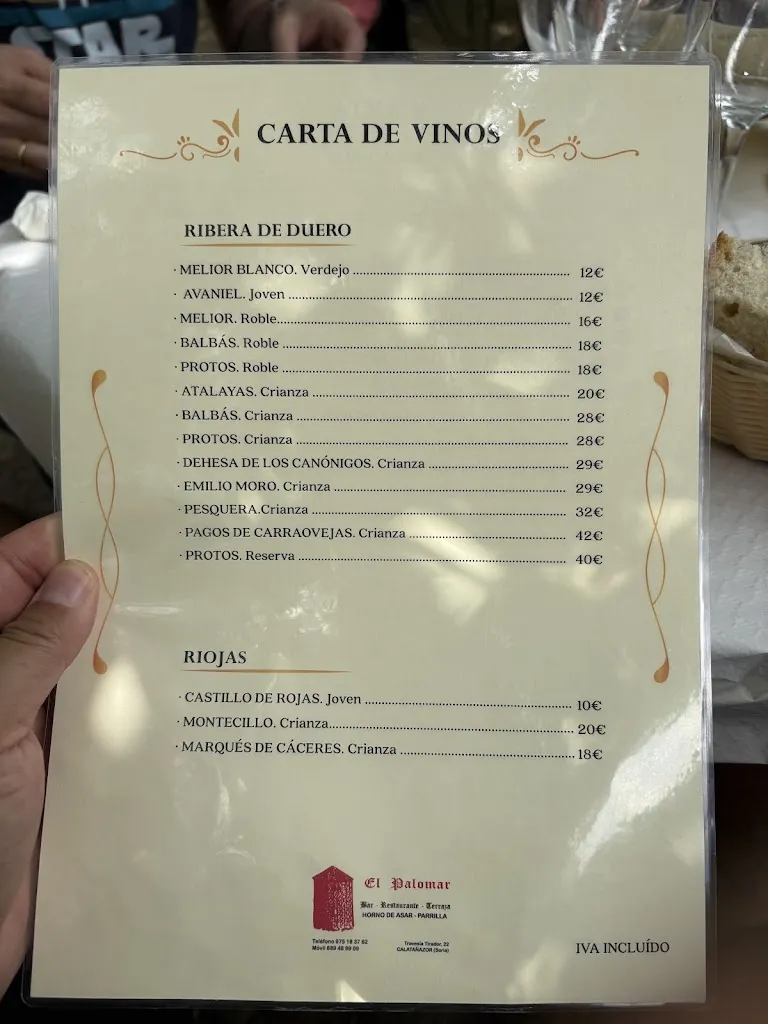Menu_El Palomar de Calatañazor_Calatañazor_image_3