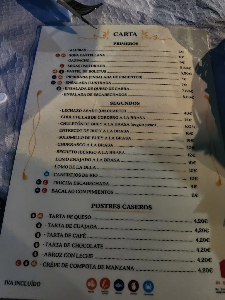 Menu_El Palomar de Calatañazor_Calatañazor_image_4