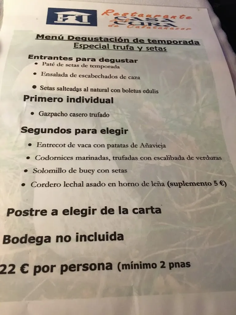 Menu_Casa del Cura de Calatañazor (Hotel Restaurante)_Calatañazor_immagine_2