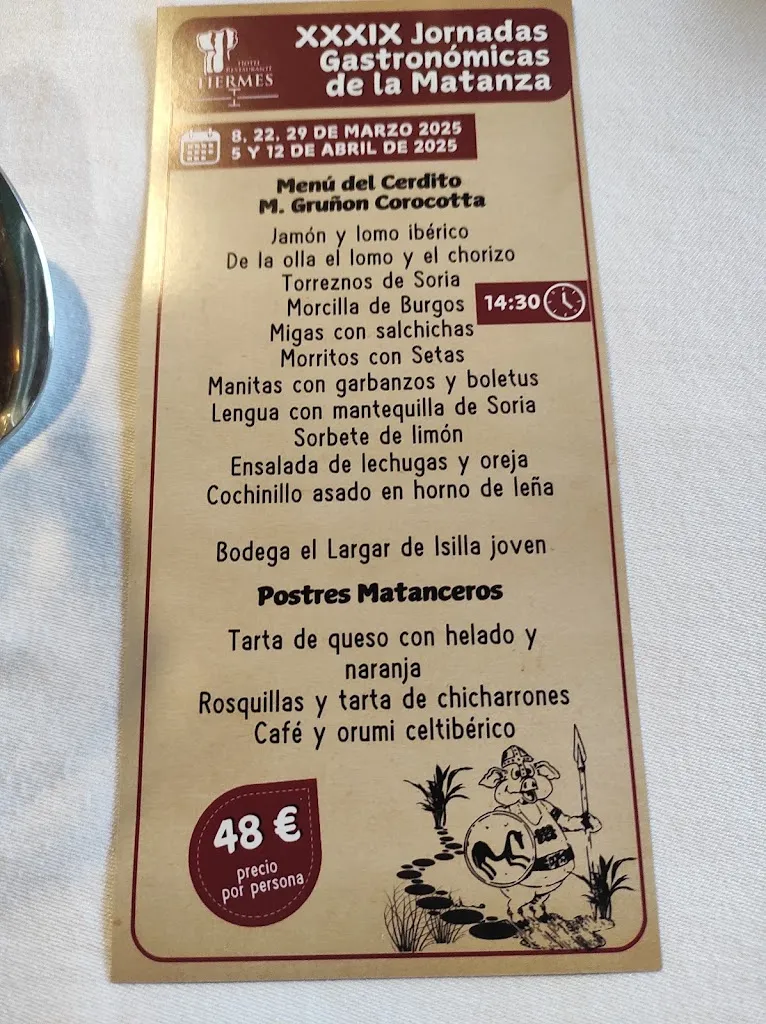 Menu_HOTEL-RESTAURANTE TIERMES_Carrascosa de Abajo_immagine_3