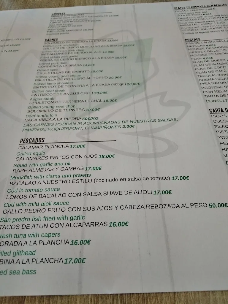 Menu_Hostal El Perejil_Cuevas del Almanzora_immagine_3