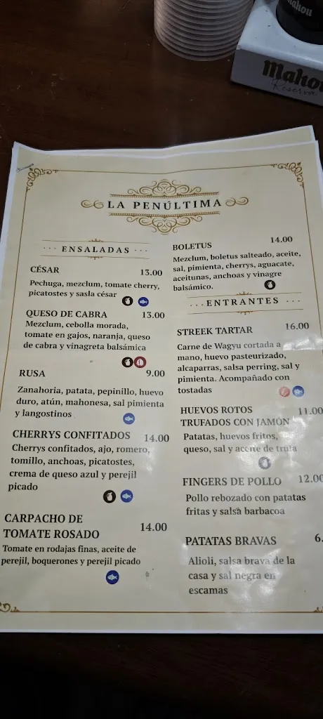 Menu_Bar restaurante La Penúltima_Garray_image_2