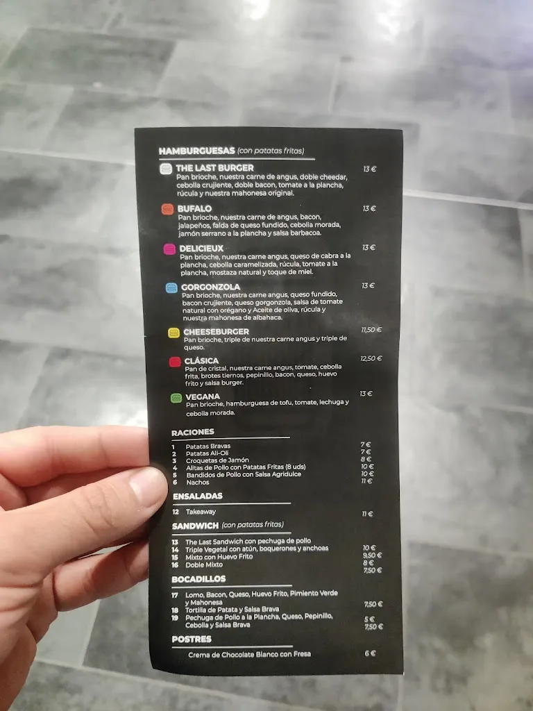 Menu_The Last Burger_Golmayo_image_3