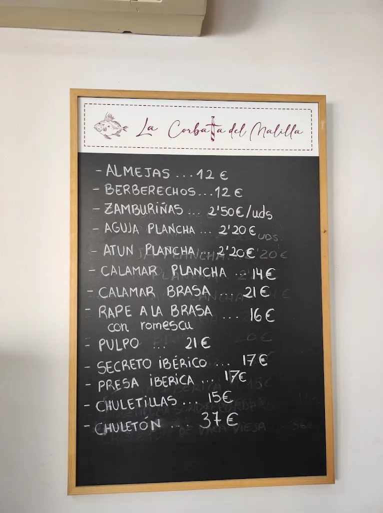 Menu_La Corbata del Malilla_Cuevas del Almanzora_image_1