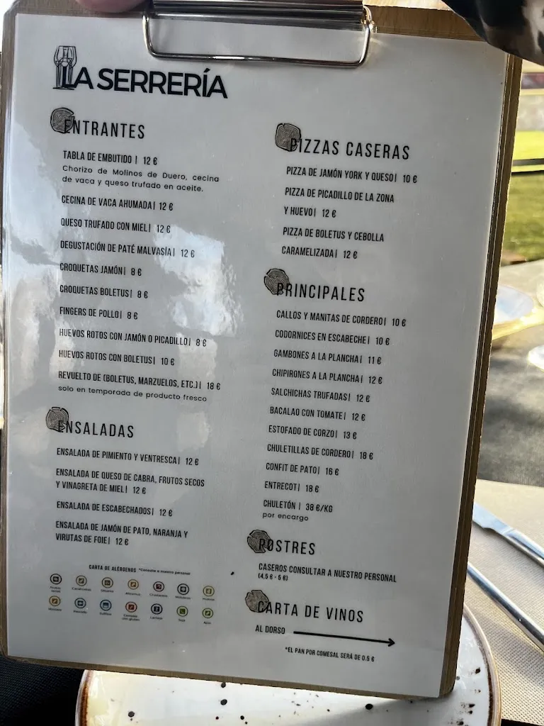 Menu_Bar Restaurante La Serrería_Molinos de Duero_image_4