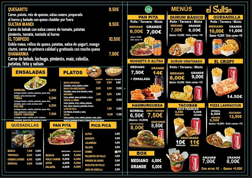 Menu_KEBAB HOUSE Él Súltan (KEBABS - TACOS - HAMBURGUESAS)_Cuevas del Almanzora_immagine_4