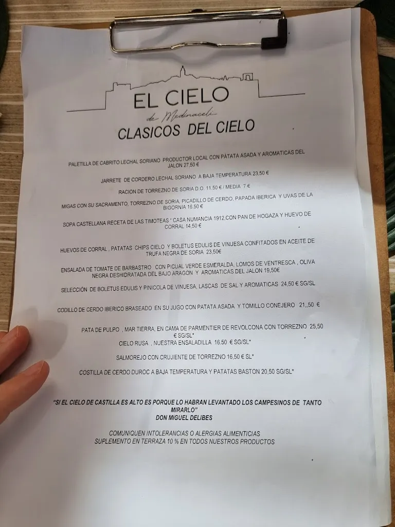 Menu_El cielo de Medinaceli_Medinaceli_image_2