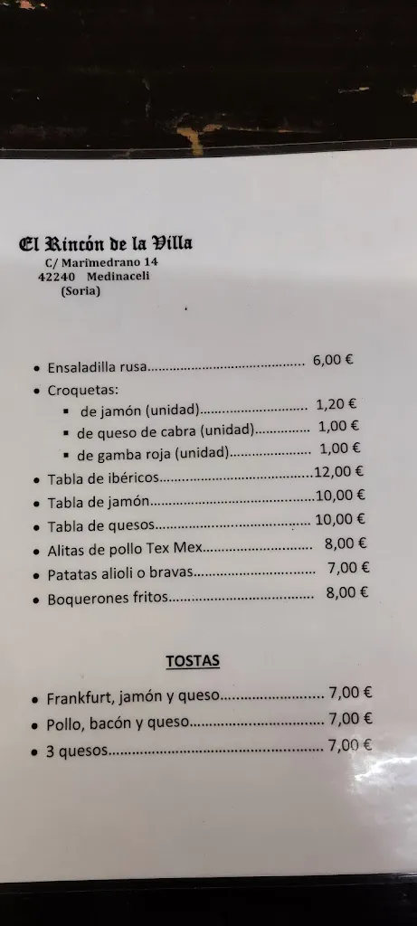 Menu_El Rincón de la Villa_Medinaceli_image_2