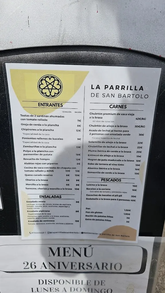 Menu_La Parrilla de San Bartolo_Nafría de Ucero_image_3