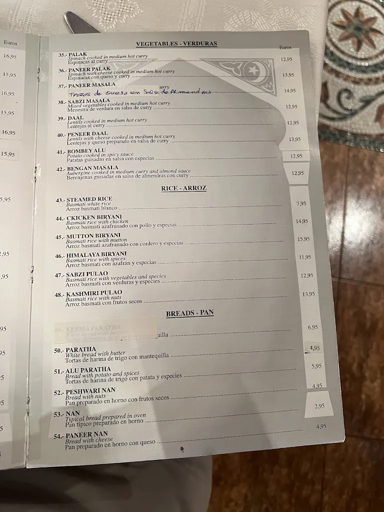 Menu_Restaurante Himalaya_Nepas_immagine_2