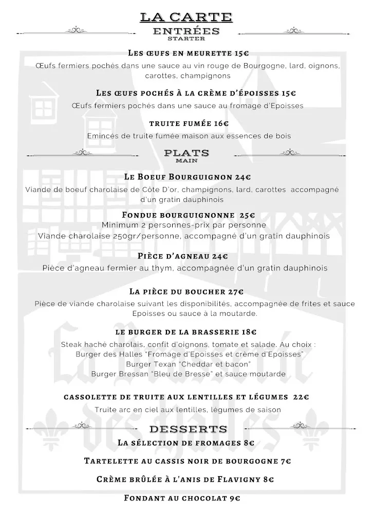 Menu_La Brasserie des Halles - Cave et cuisine à Nolay_Nolay_image_1