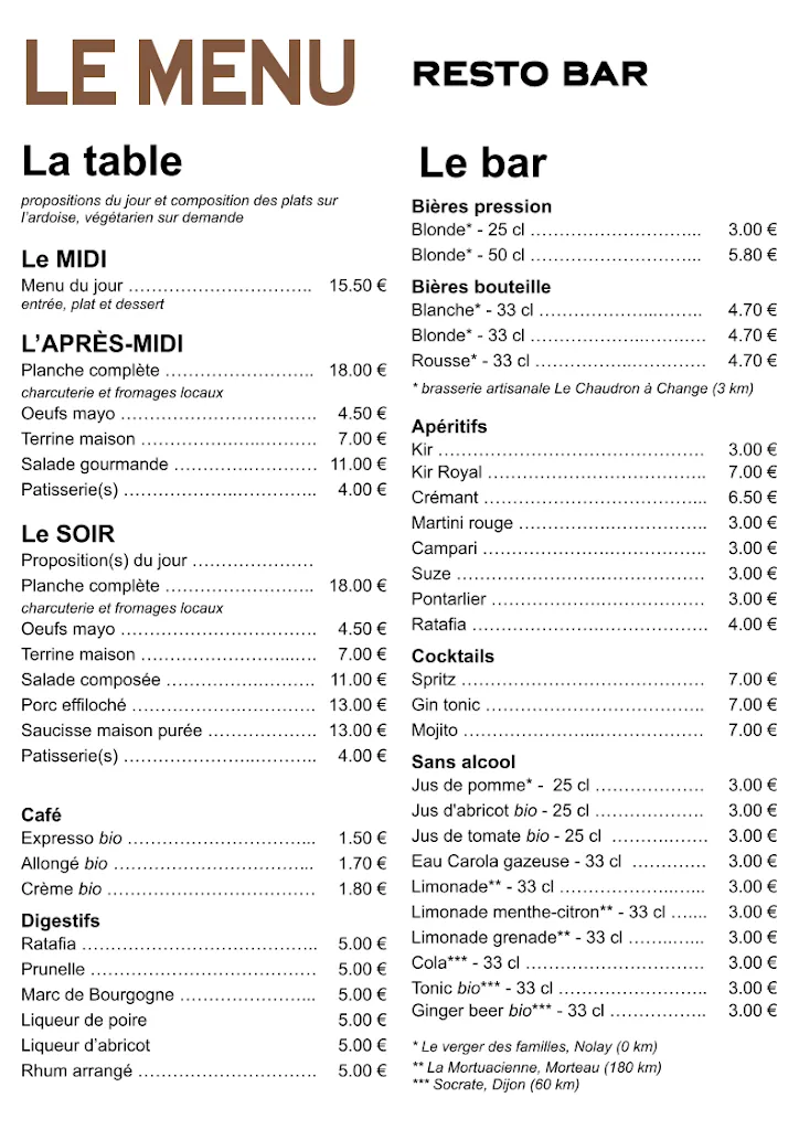 Menu_Restaurant LE MENU_Nolay_image_1